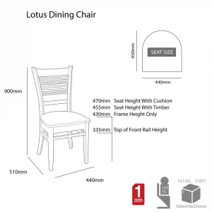 MA Lotus Solid Timber Extendable Dining Table with 4 Chair Set thumbnail 4