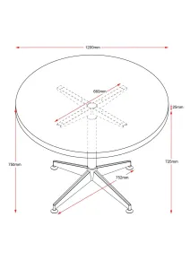 RL Typhoon Black Base Round Meeting Table thumbnail 4
