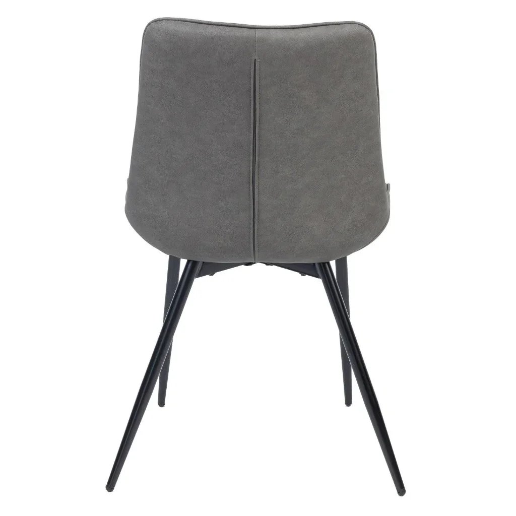 VI Giselle PU Leather Upholstered Metal Leg Dining Chair