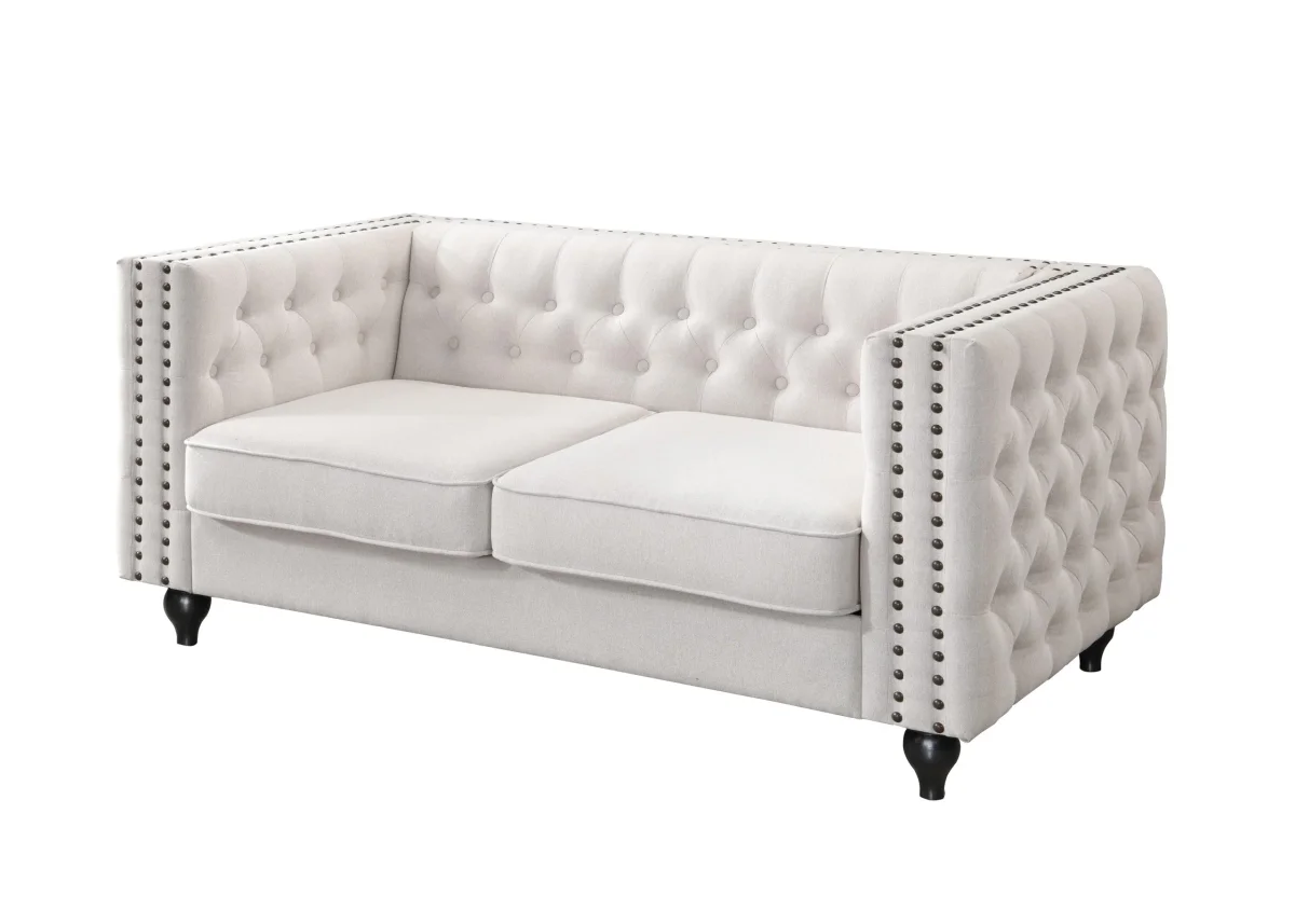 BT Mayfair Fabric Upholstered Tufted Back 2 Seater Sofa