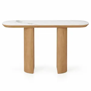 MD Calvin Solid Timber Base Ceramic Top Hall Table thumbnail 1