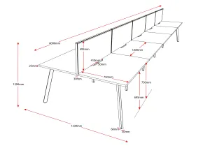 RL Eternity Double Sided Workstation with Grey Eco Panel Screen thumbnail 7