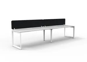 RL Infinity Loop Leg Single Sided Workstation with Black Eco Panel Screen thumbnail 20
