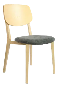FL Atlanta Fabric Upholstered Seat Hospitality Stackable Dining Chair - Large thumbnail 1