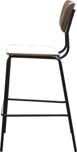 FL Tiramisu Plywood Black Metal Frame Hospitality Barstool thumbnail 6