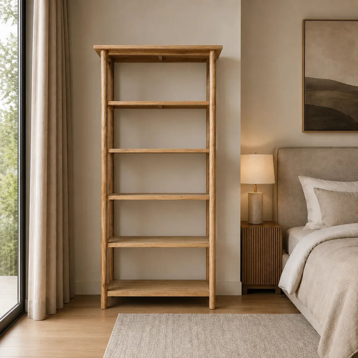 MF Tiffany Solid Timber Wide Bookcase
