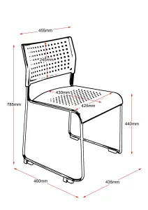 RL Wimbledon Stackable Sled Base Visitor Chair - Custom Colour thumbnail 7