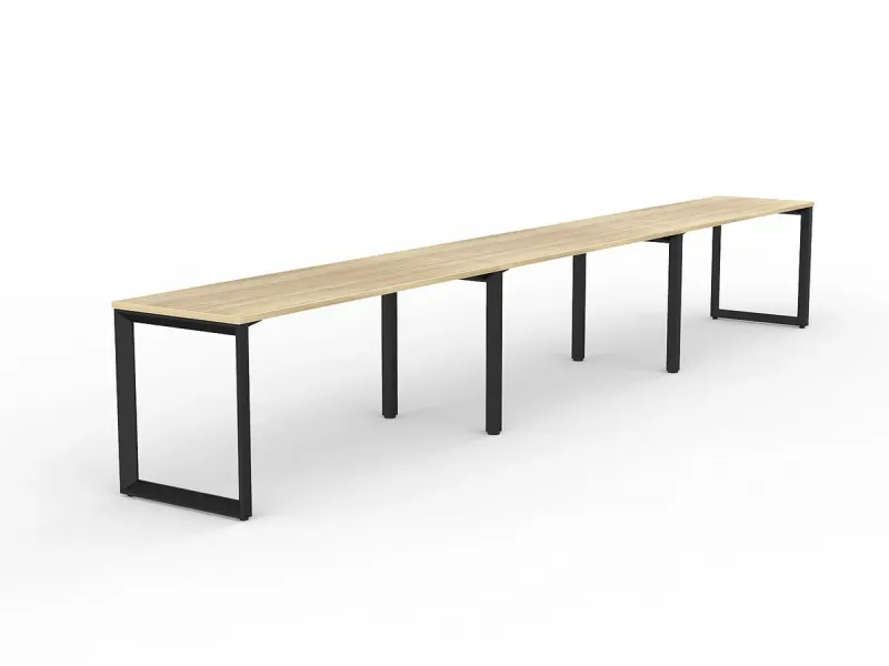 OL Anvil 3-User Workspace – Oak Top with Black Frame