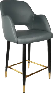 FL Sorbet Vinyl Upholstered Metal Leg Hospitality Counter Stool thumbnail 2