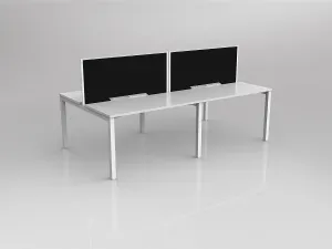 OL Axis 4 User Double Sided Workstation with Screen - Splice Fabric thumbnail 1