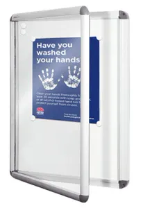 VC NEO Hinged Door Magnetic Whiteboard Notice Case thumbnail 1