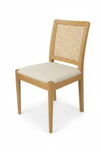 MF Venice Upholstered Seat Rattan Back Dining Chair thumbnail 5