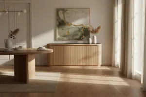 VI Adsila Solid Timber 2 Meter 4 Door Buffet thumbnail 4
