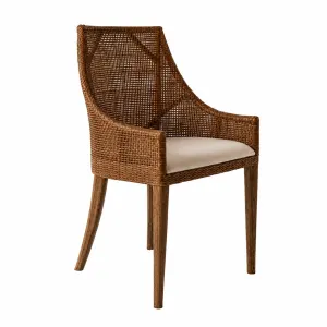 CR Tennessee Timber Framed Rattan Dining Chair thumbnail 8