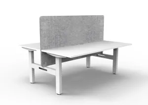 RL Boost Static 2-User Double Sided Workstation with Grey Eco Panel Screen thumbnail 11