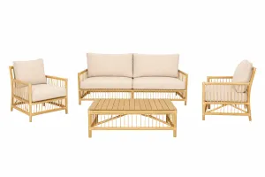 CR Kai 4 Piece Outdoor Lounge Set with Cushion thumbnail 2