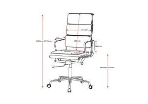 RL PU900H High Back PU Leather Upholstered Executive Chair thumbnail 3