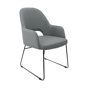 FL Orleans Upholstered Aluminium Sled Base Hospitality Dining Armchair thumbnail 7