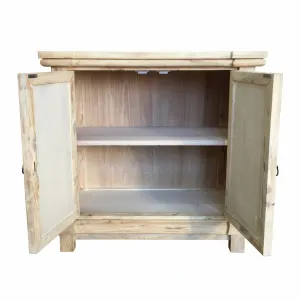 MF Chinese Antique Reproduction Recycled Timber 2 Door Cabinet thumbnail 5