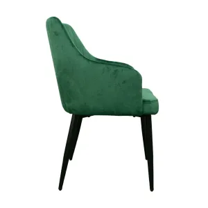 VI Mornington Fabric Upholstered Metal Leg Dining Chair thumbnail 2
