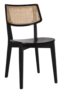 EZ Phoenix Solid Timber Framed Rattan Back Hospitality Dining Chair thumbnail 2