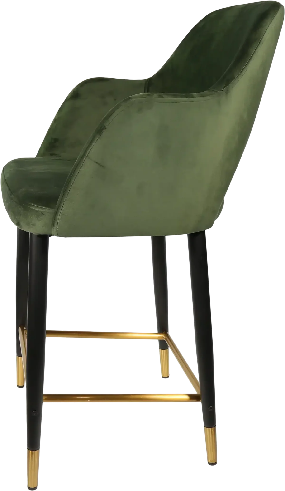 FL Sorbet Velvet Upholstered Metal Leg Hospitality Counter Stool