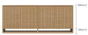 DD Vibe Ink Line 4 Door Credenza Buffet thumbnail 2
