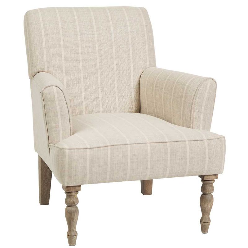 SH Bailey Fabric Upholstered Timber Leg Armchair - Natural