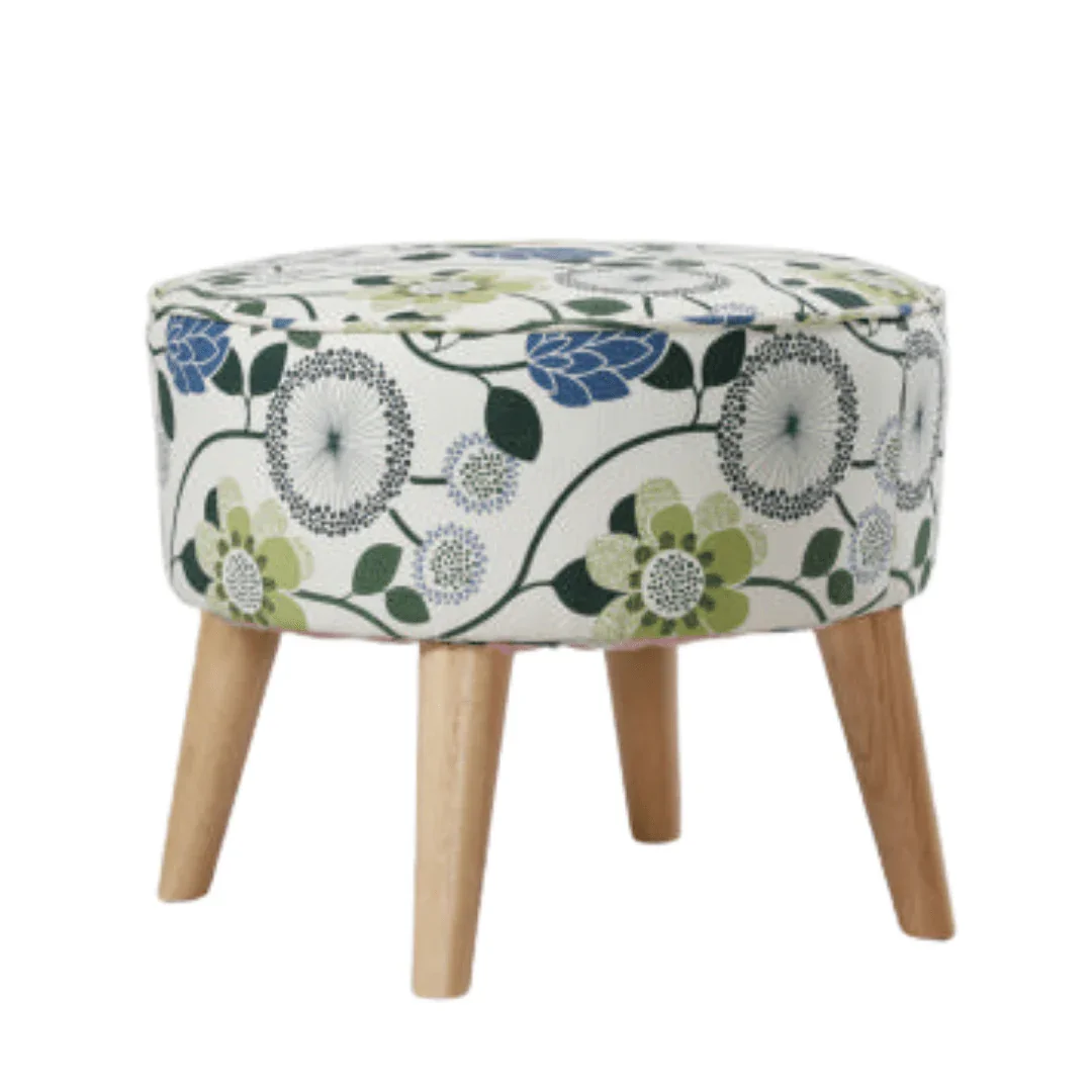 BT Stamford Scandi Digital Print Fabric Upholstered Foot Stool