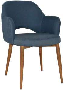 EZ Albury Oak Colour Metal Leg Upholstered Hospitality Dining Armchair thumbnail 19