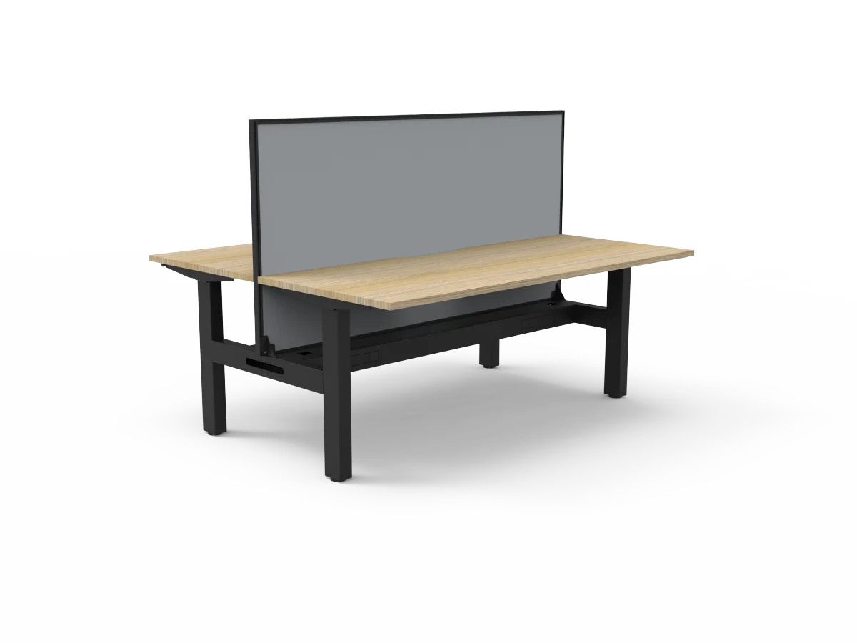 RL Boost Static 2-User Double Sided Workstation with SHUSH30 Screen