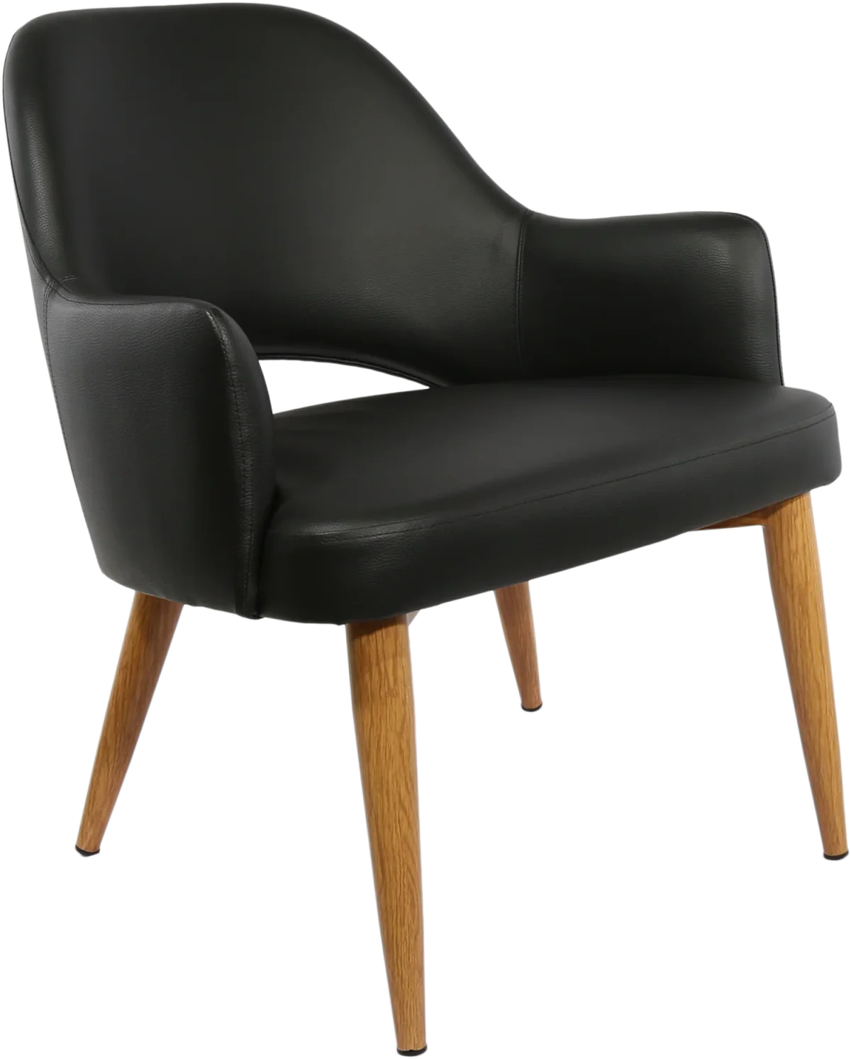 FL BonBon Vinyl Upholstered Timber Look Metal Legs Hospitality Chair