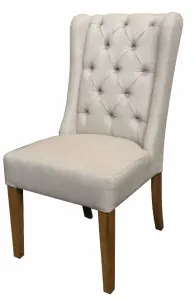 MF Manhattan Fabric Upholstered Timber Leg Dining Chair thumbnail 1