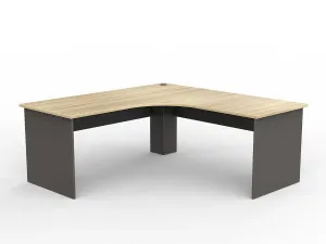 OL AltoSystem 90° Corner Workstation – Oak thumbnail 4