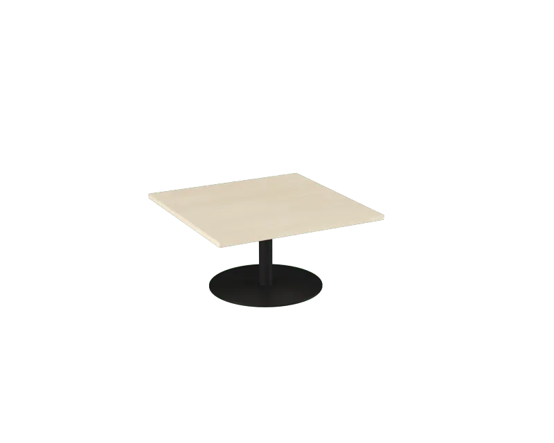 OL Metal Disc Base Square Coffee Table
