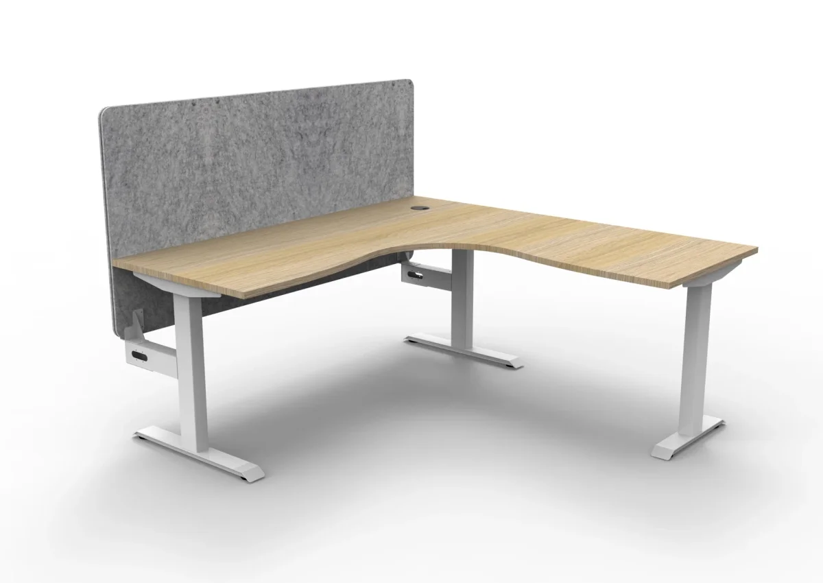 RL Boost Static Corner Desk with Eco Panel Screen thumbnail 2