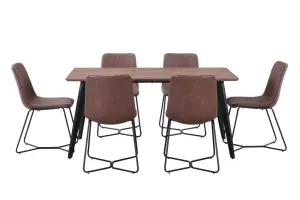 VI Stanwell PU Leather Upholstered Metal Legs Dining Chair thumbnail 4