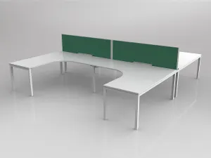 OL Axis 4 User H-Shape 90° Workstation with Screen - Breathe Fabric thumbnail 6
