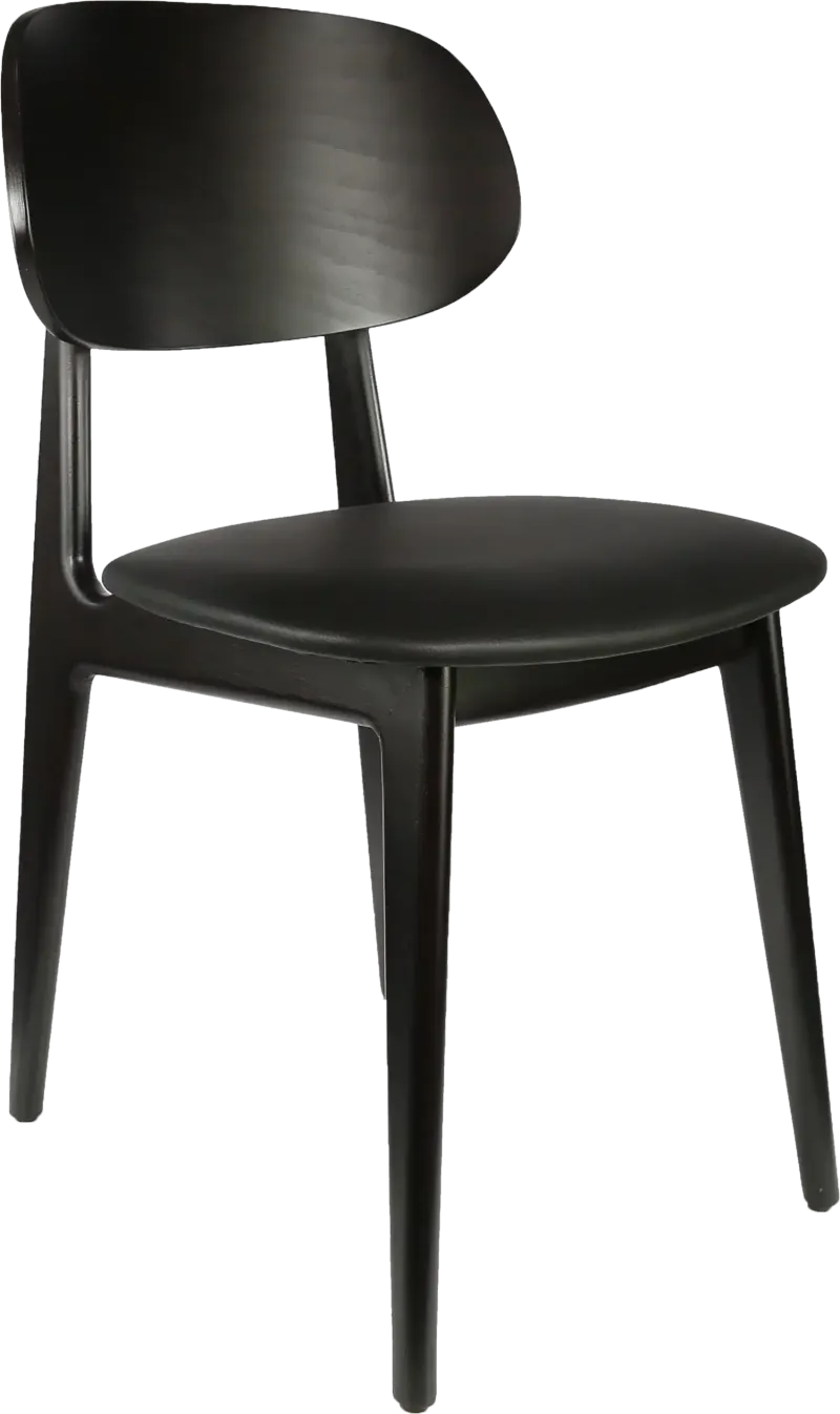FL Ban Vinyl Seat Timber Legs Hospitality Dining Chair