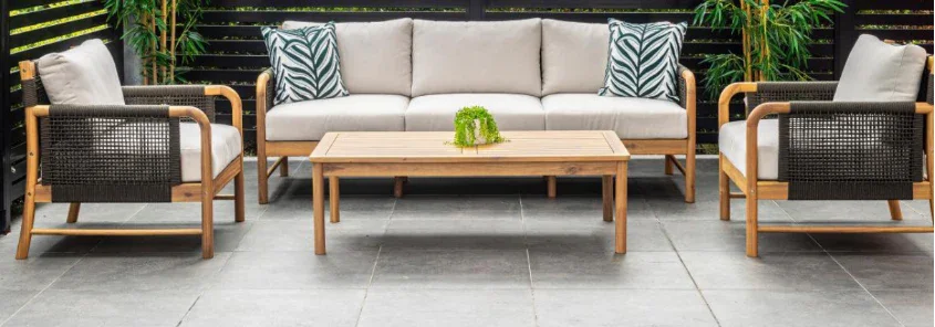 VI Elliston Solid Timber 3 Seater Outdoor Lounge with Cushion thumbnail 6