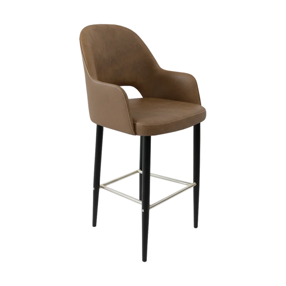 FL Orleans Bourbon Upholstered Seat Aluminium Frame Hospitality Barstool