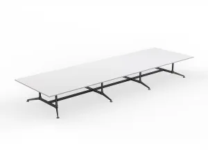 OL Modulus Twin Post All Black Collar Leg Boardroom Table thumbnail 8