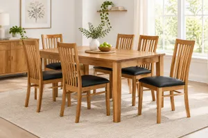 MD Rennes PU Upholstered Seat Timber Leg Dining Chair thumbnail 2