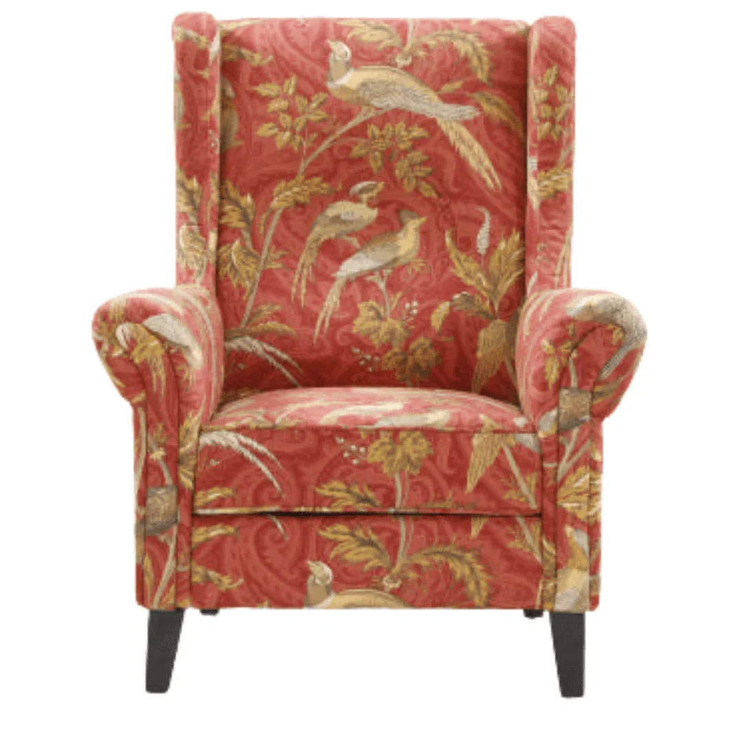 BT Bliss Digital Print Fabric Upholstered Wing Chair