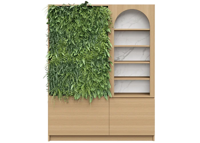 DD Aako 1 Cupboard Arched Planter Storage Wall Unit