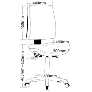 ST Alpha Low Back Task Chair with Seat Slider thumbnail 2