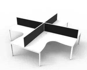 RL Infinity Profile Leg 4 People Corner Workstation with Screen thumbnail 7