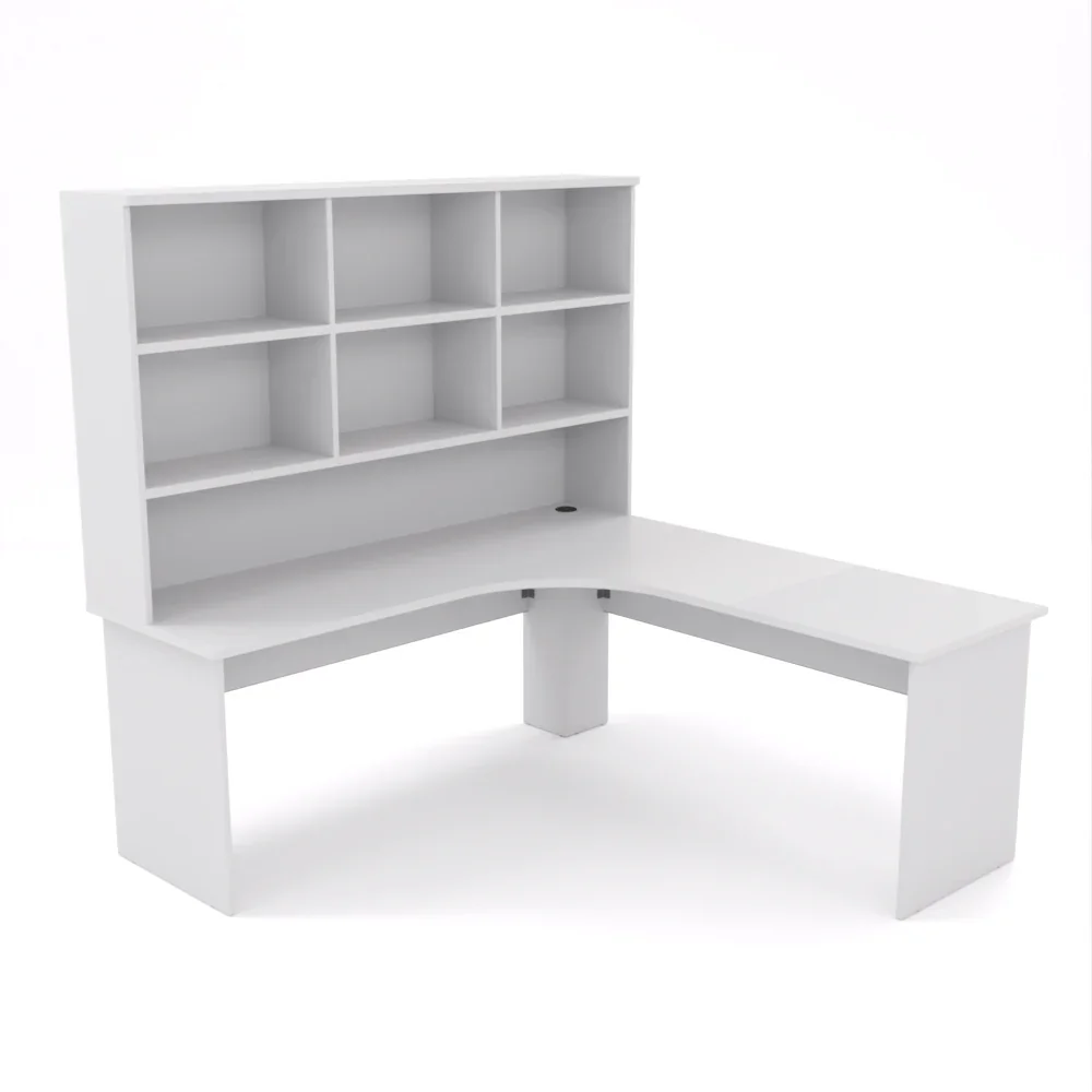 OL AltoSystem Melamine Board Corner Desk with Hutch