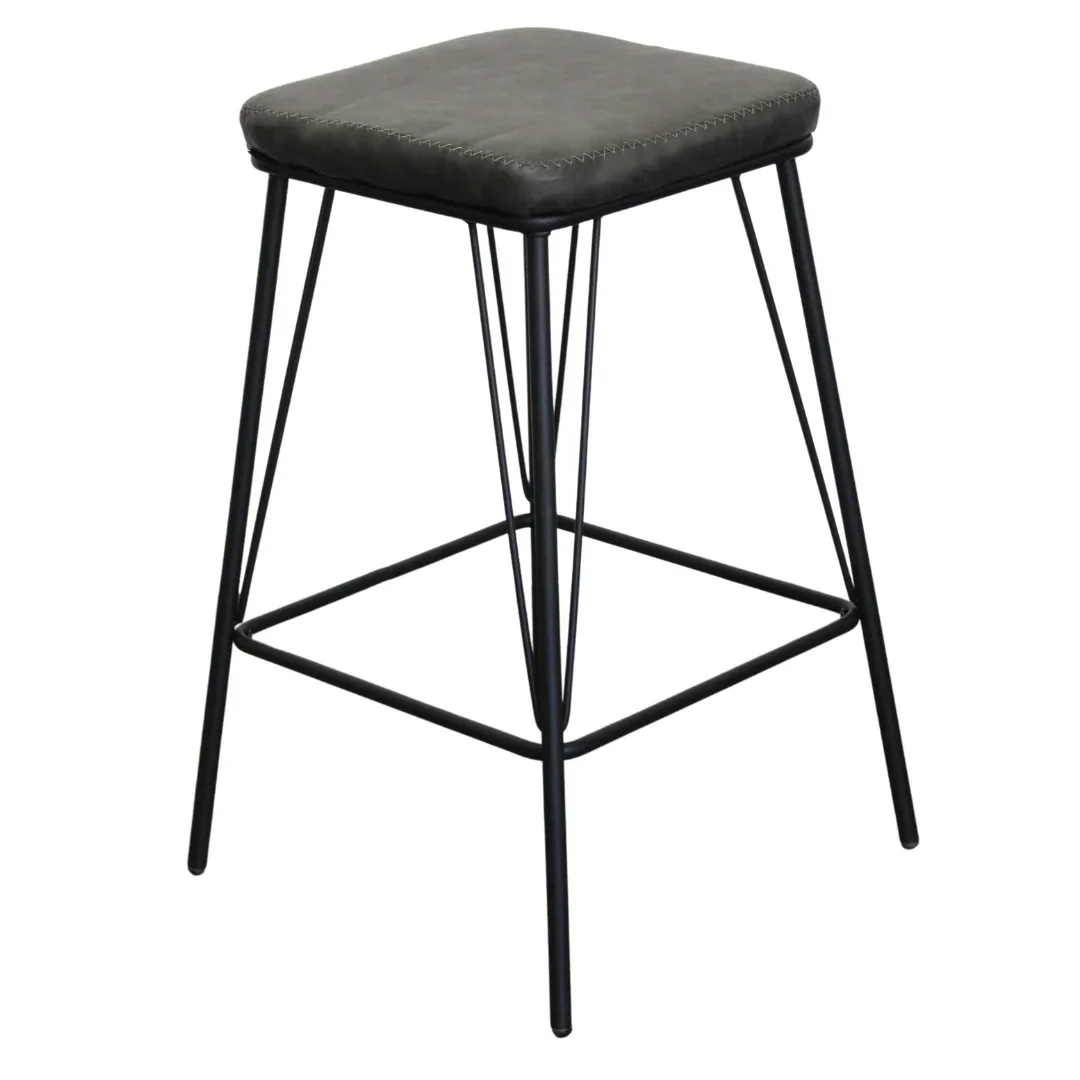 BT Bayou PU Upholstered Seat Metal Base Counter Stool