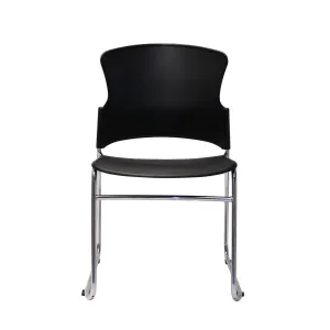 RL Zing Chrome Sled Base Stackable Visitor Armchair thumbnail 2